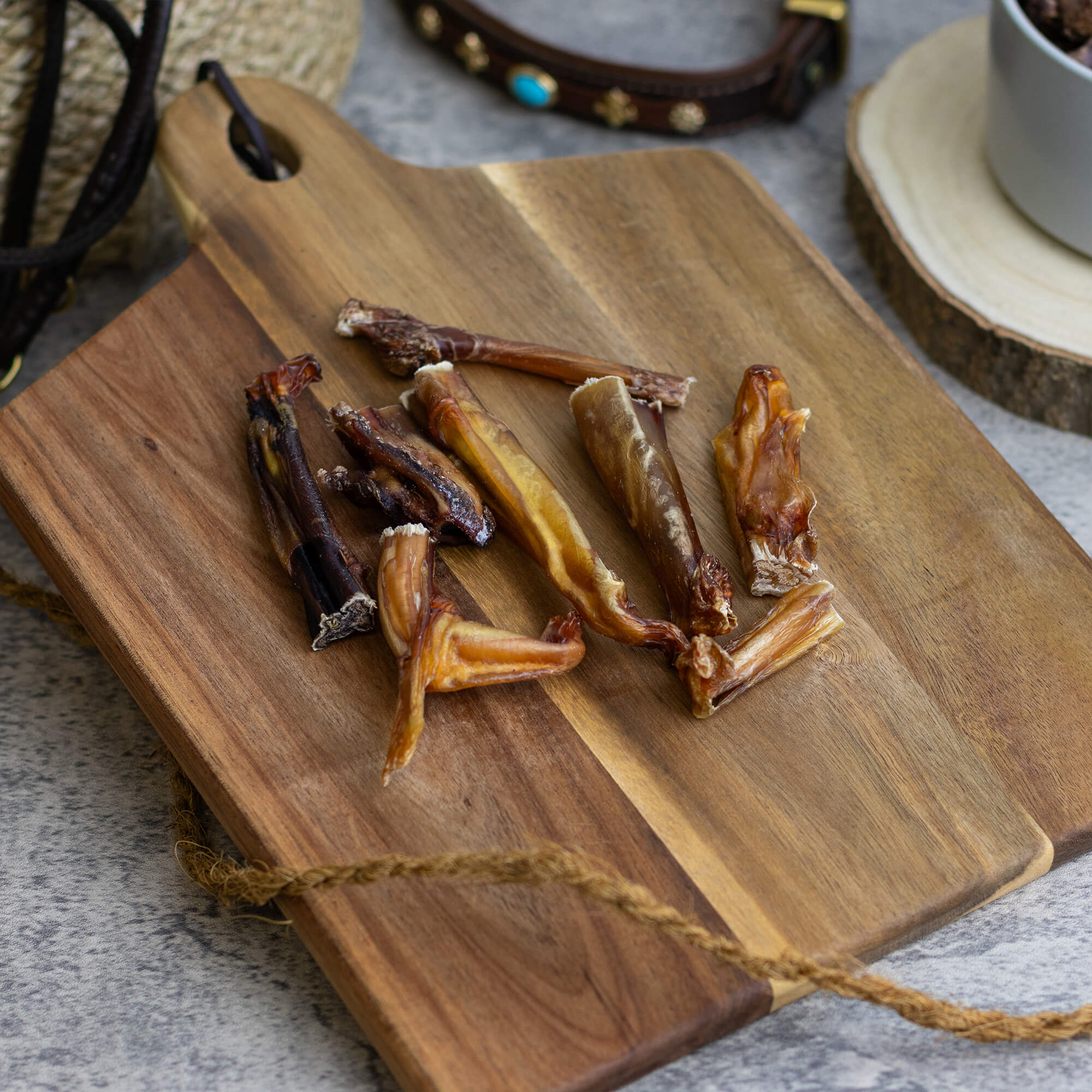 Ochsenziemer-Enden, getrocknet