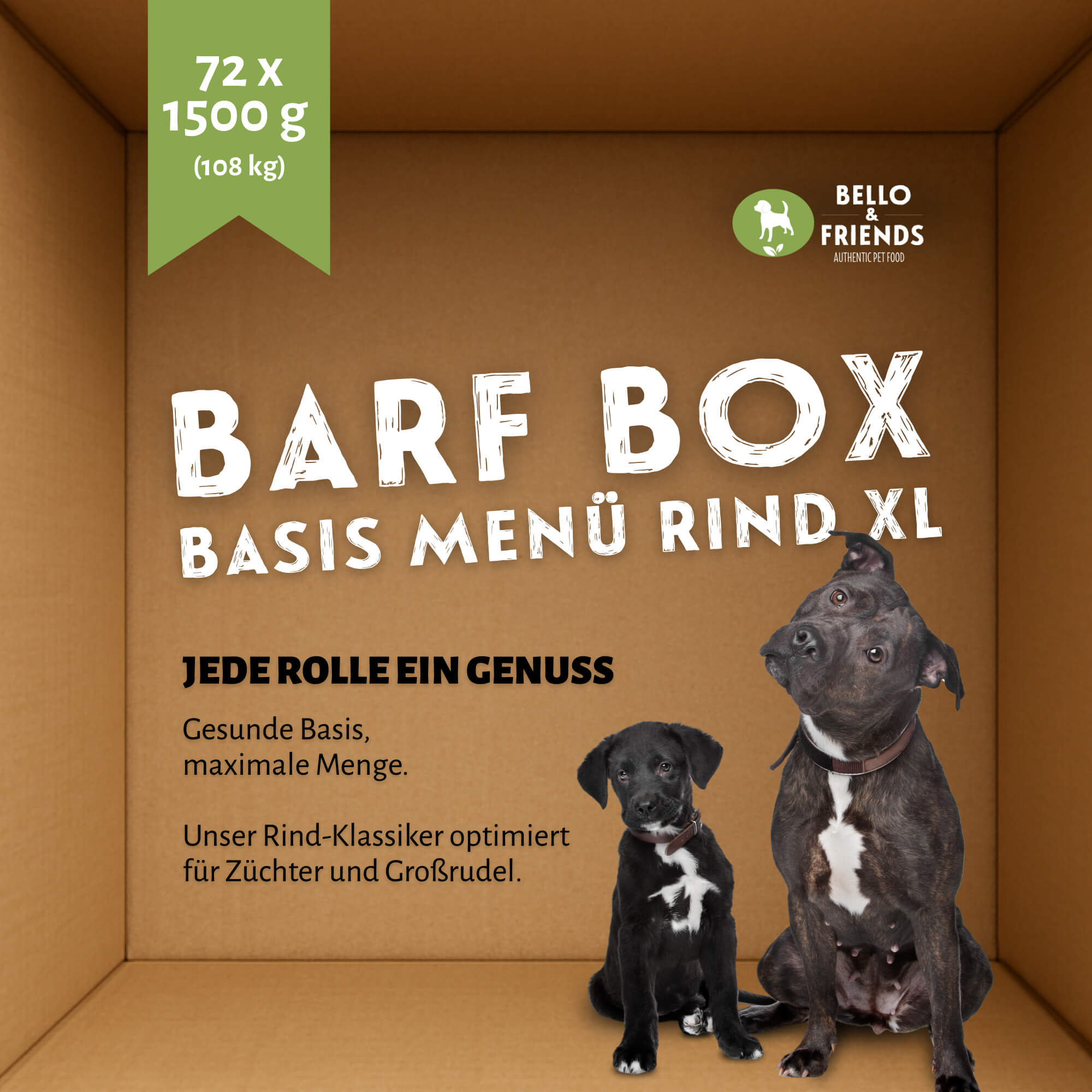 BARF BOX Basis Menü Rind